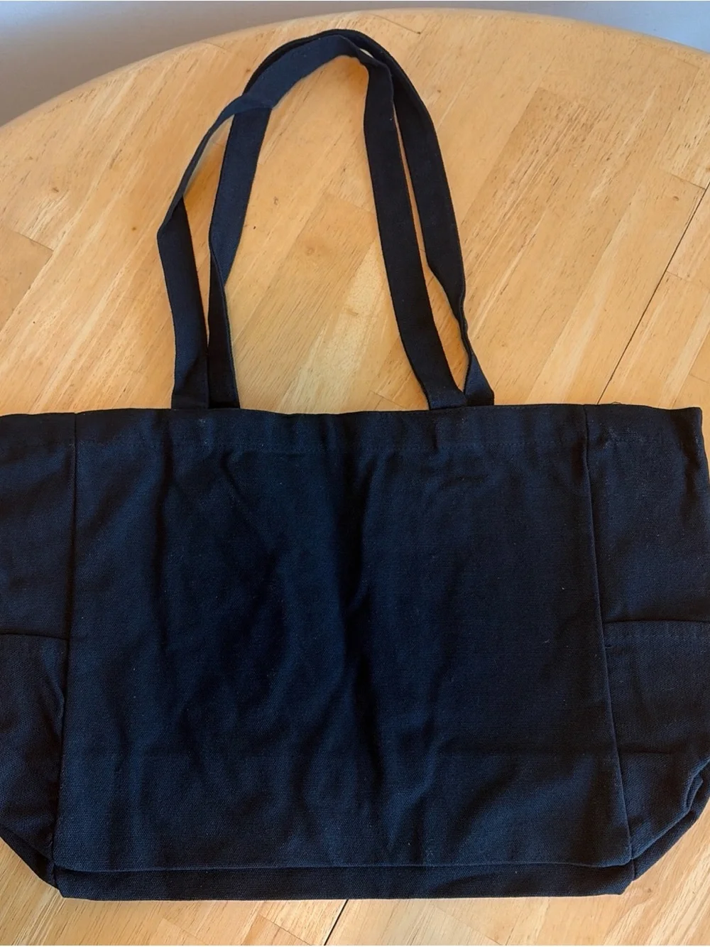 New in Plastic MAC Cosmetics Black Canvas Tote Bag with White Logo